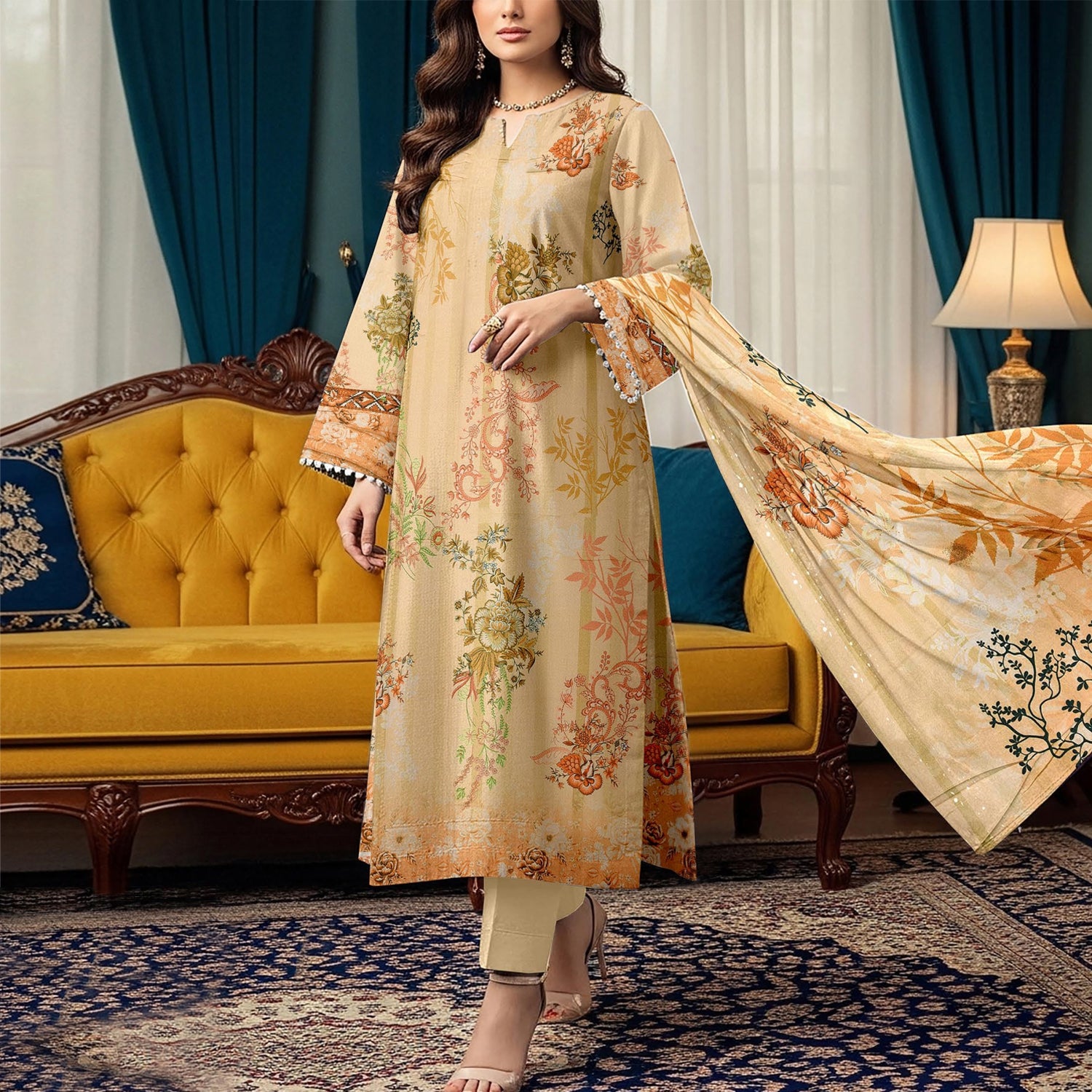 3 Piece Karandi Digital Suit (KRD001-3P)