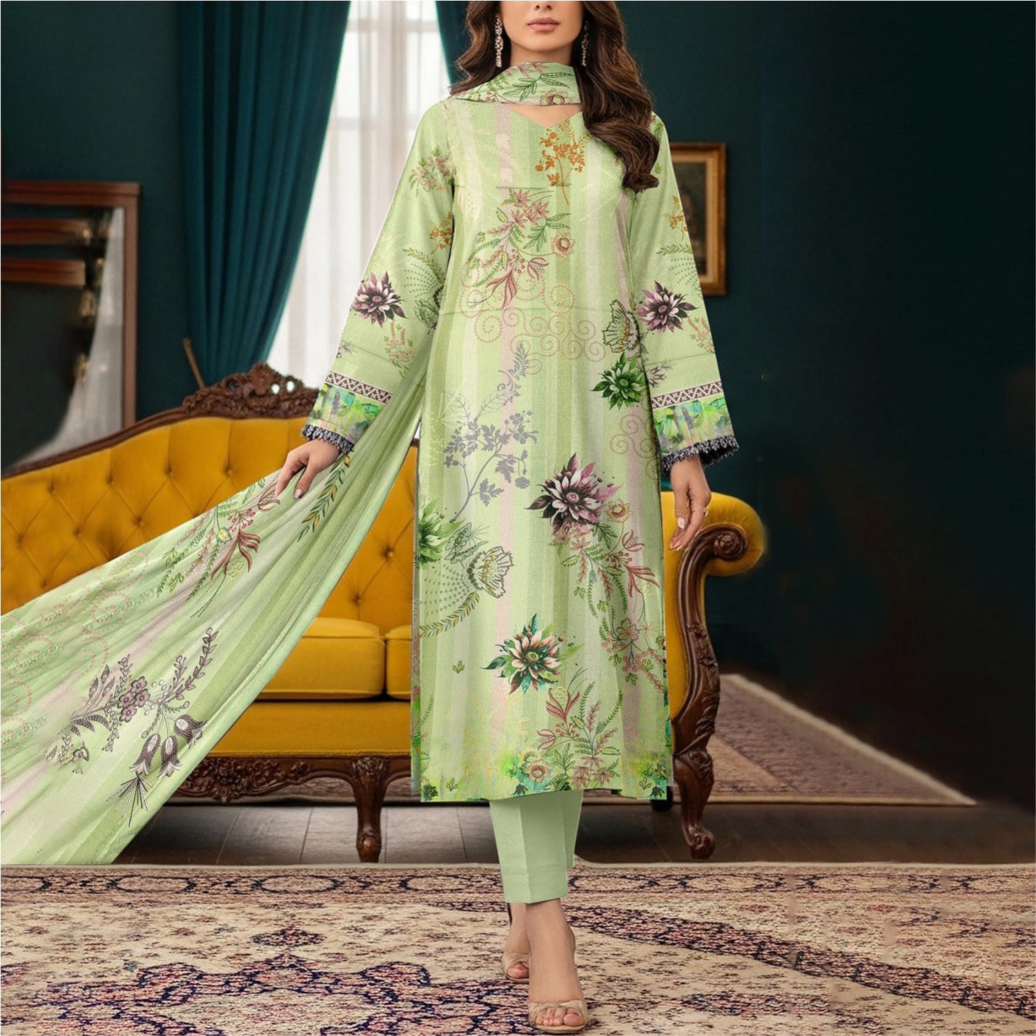 3 Piece Karandi Digital Suit (KRD004-3P)