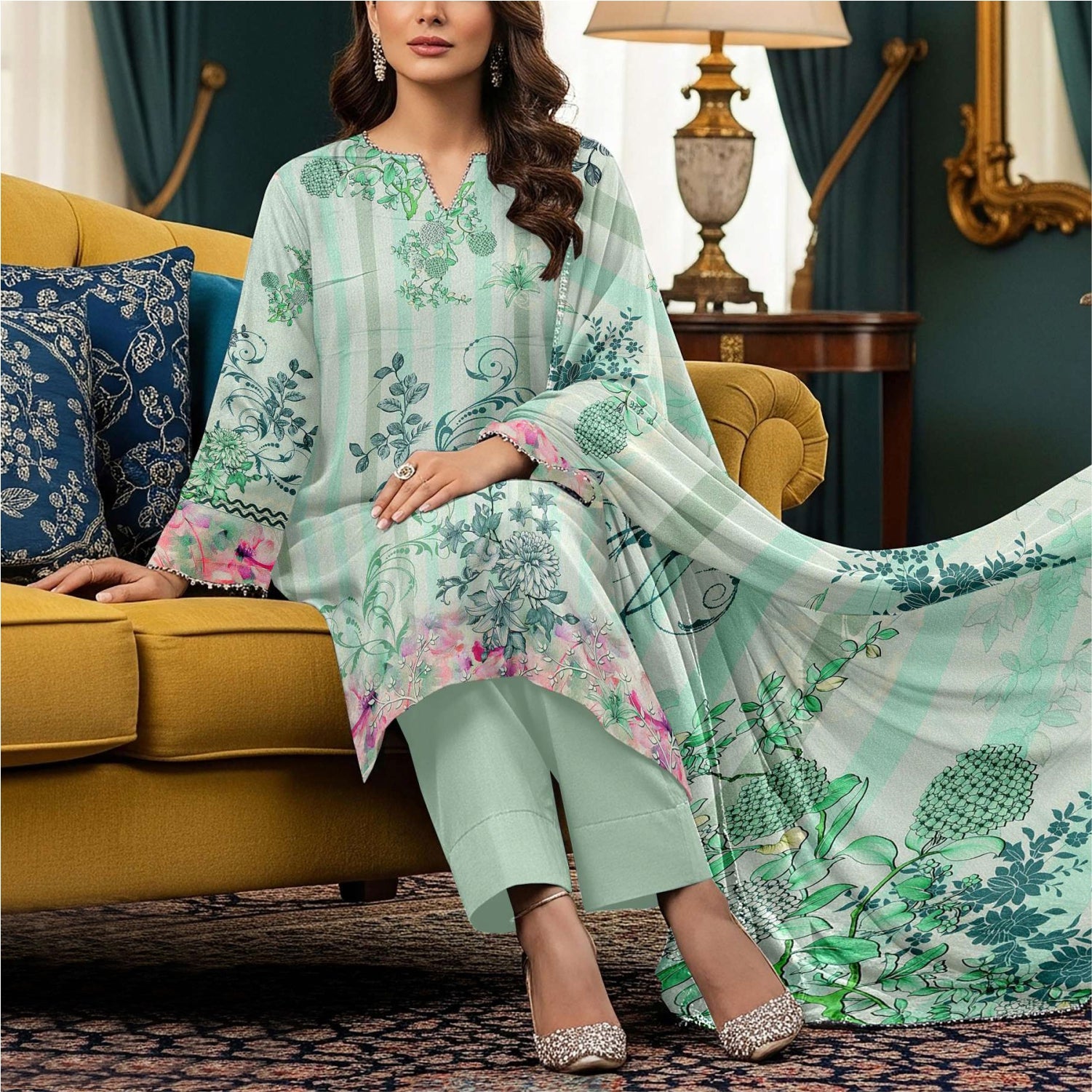 3 Piece Karandi Digital Suit (KRD006-3P)