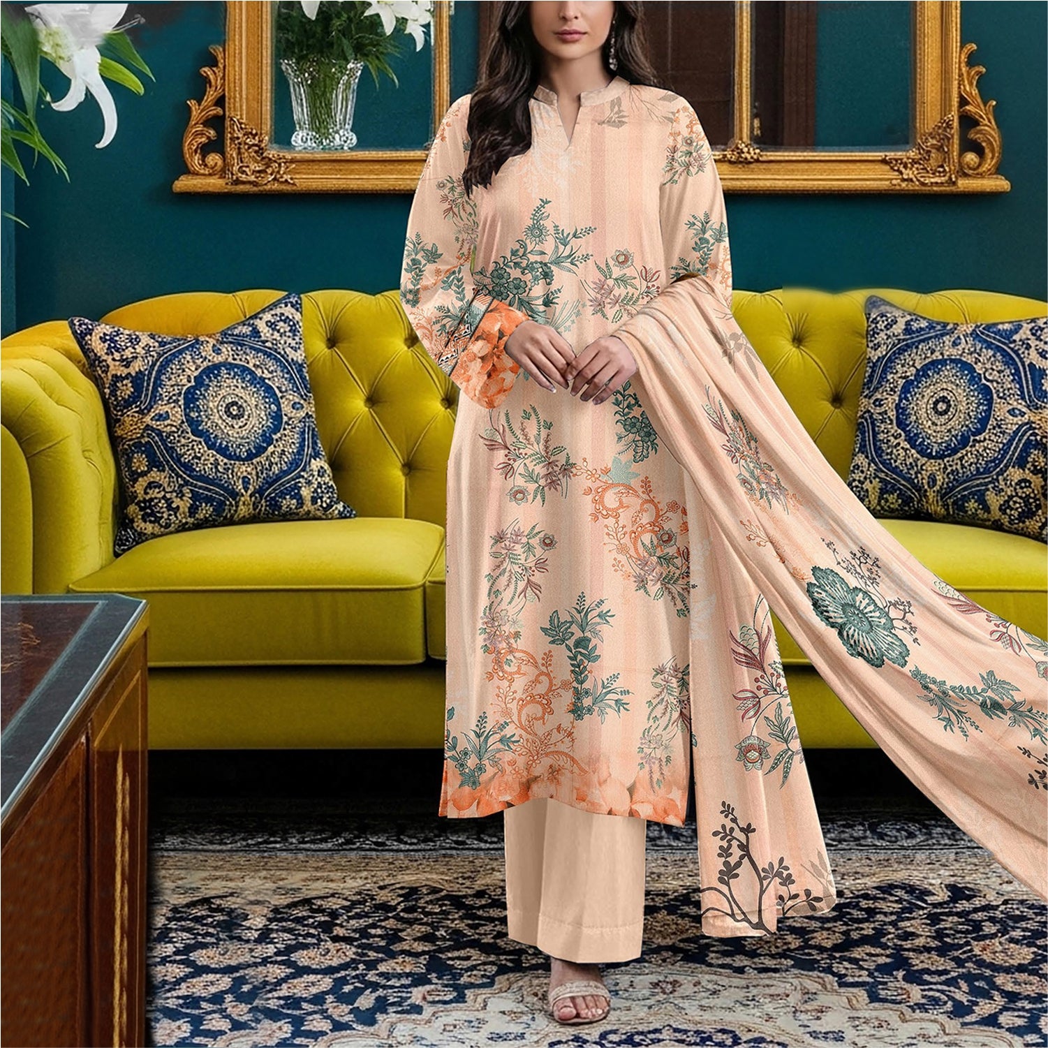 3 Piece Karandi Digital Suit (KRD008-3P)