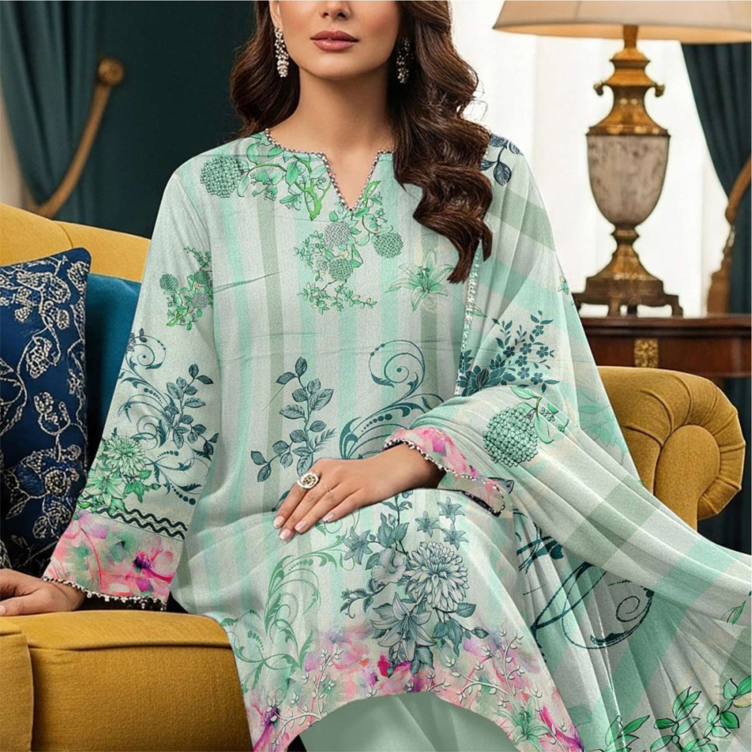 3 Piece Karandi Digital Suit (KRD006-3P)