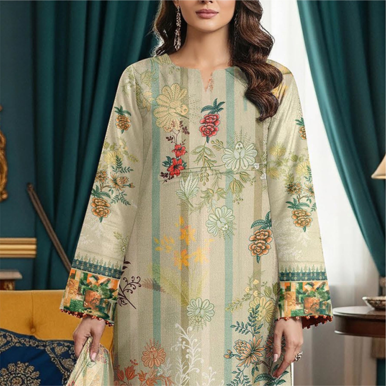 3 Piece Karandi Digital Suit (KRD007-3P)