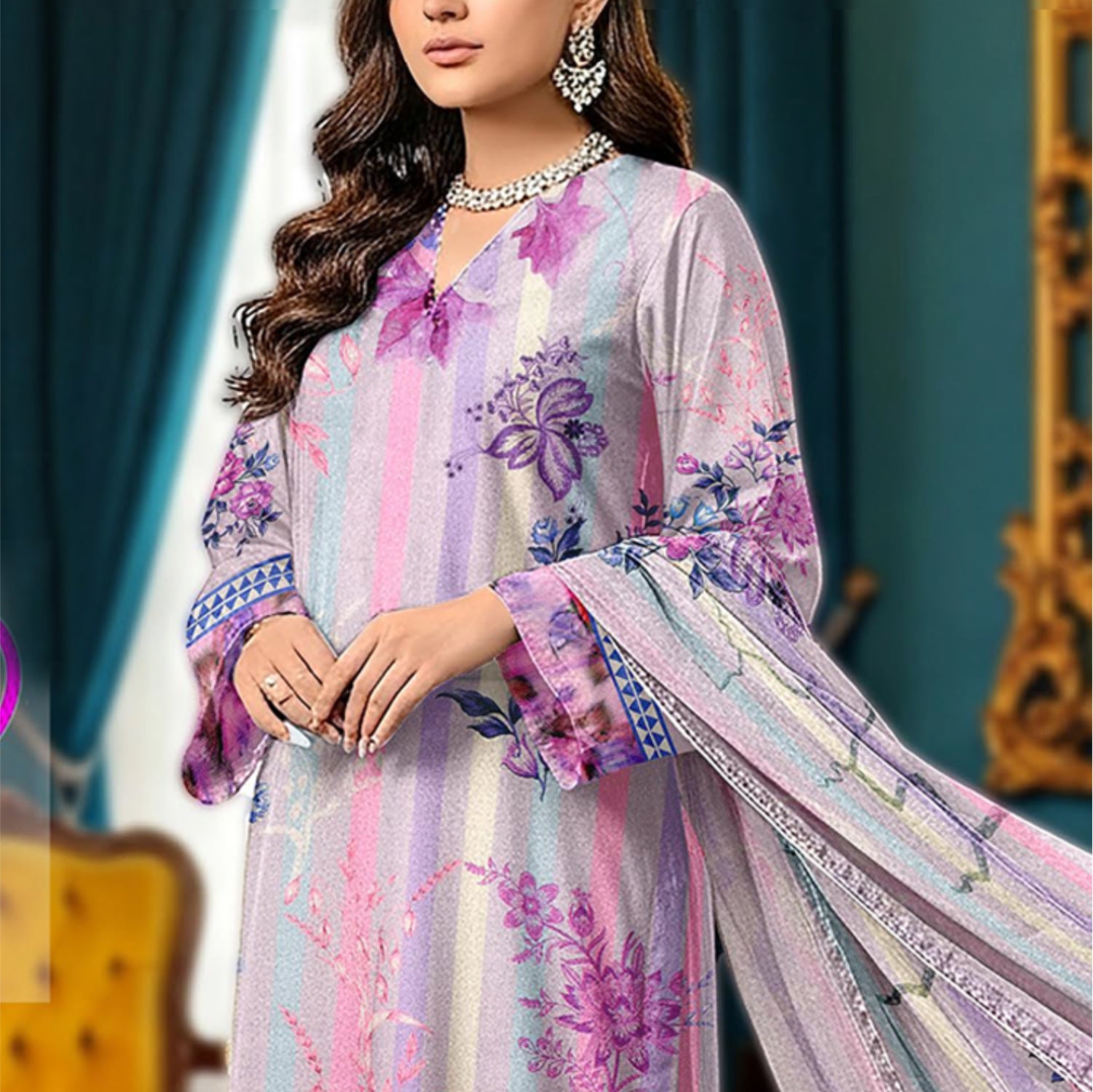 3 Piece Karandi Digital Suit (KRD005-3P)