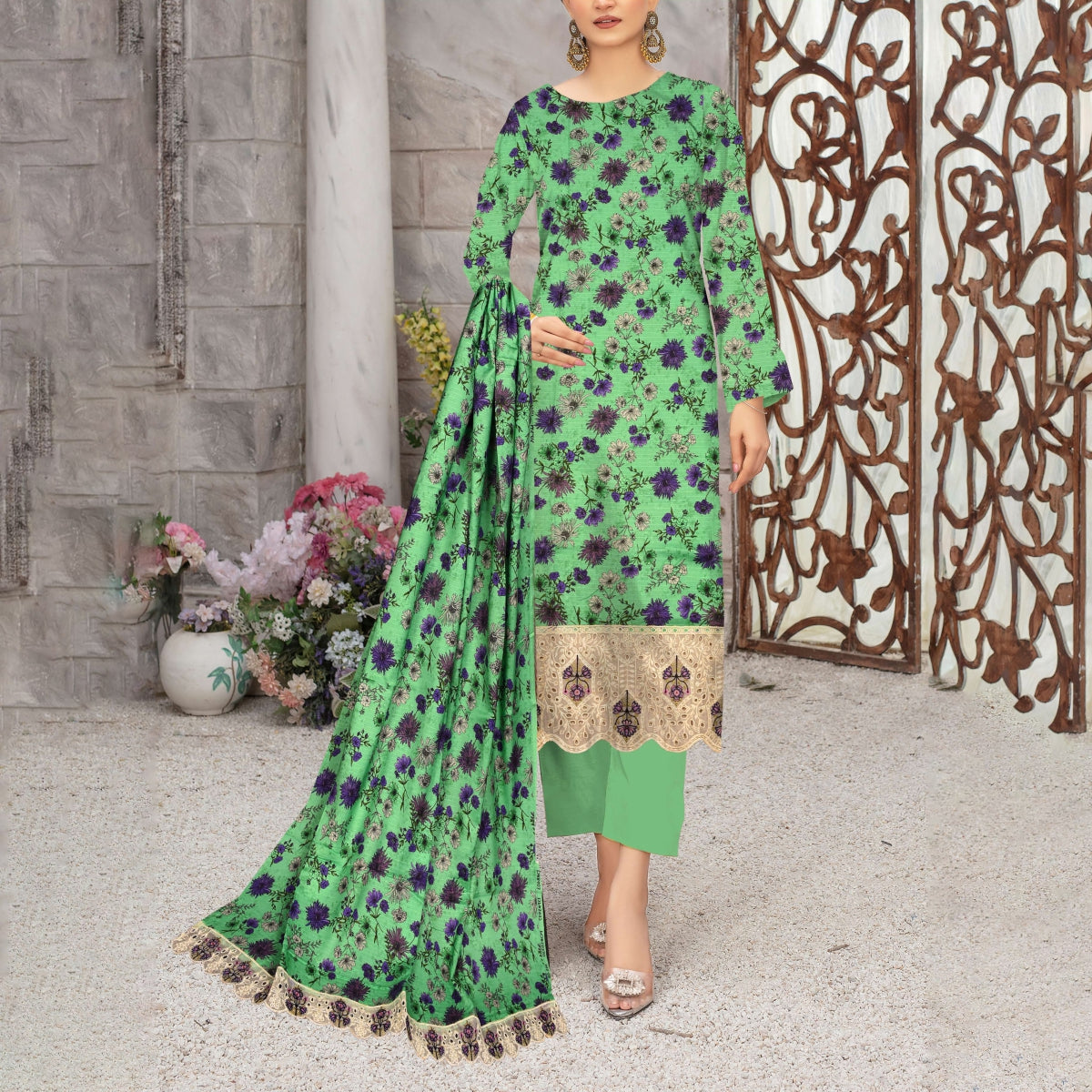 3 Piece Linen Suit Vol-2 (LND011-3P)