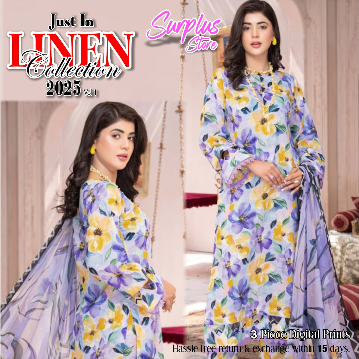 3 Piece Linen Suit Vol-1 (LND003-3P)