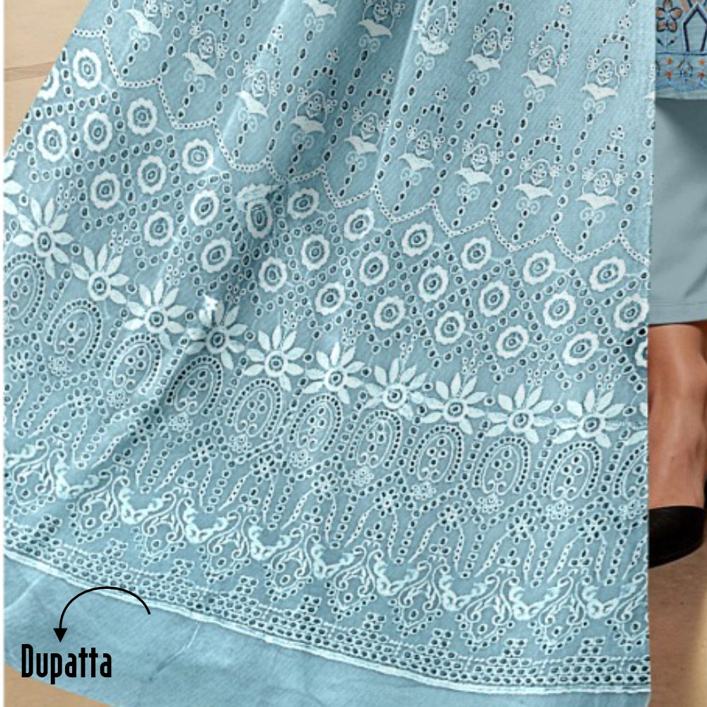 3 Piece Lawn Embroidered Suit (LNE1007-3P)