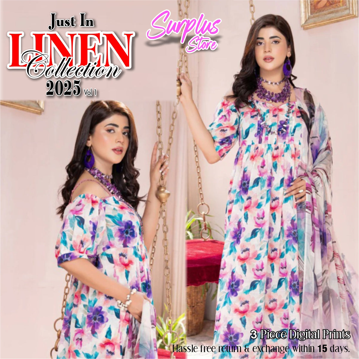 3 Piece Linen Suit Vol-1 (LND008-3P)