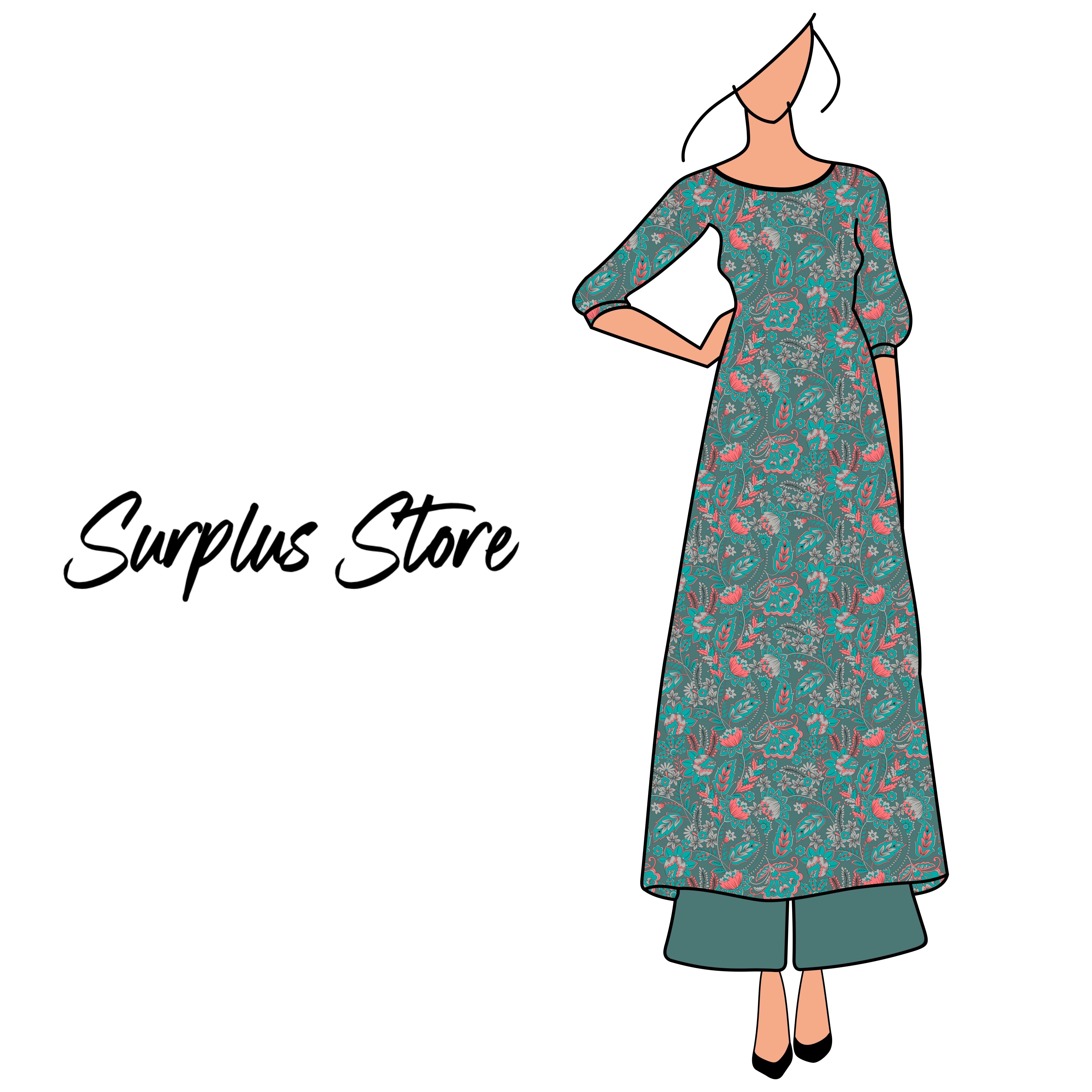 2 Piece Unstitched Textured Printed Lawn Suit (LD017-2P)