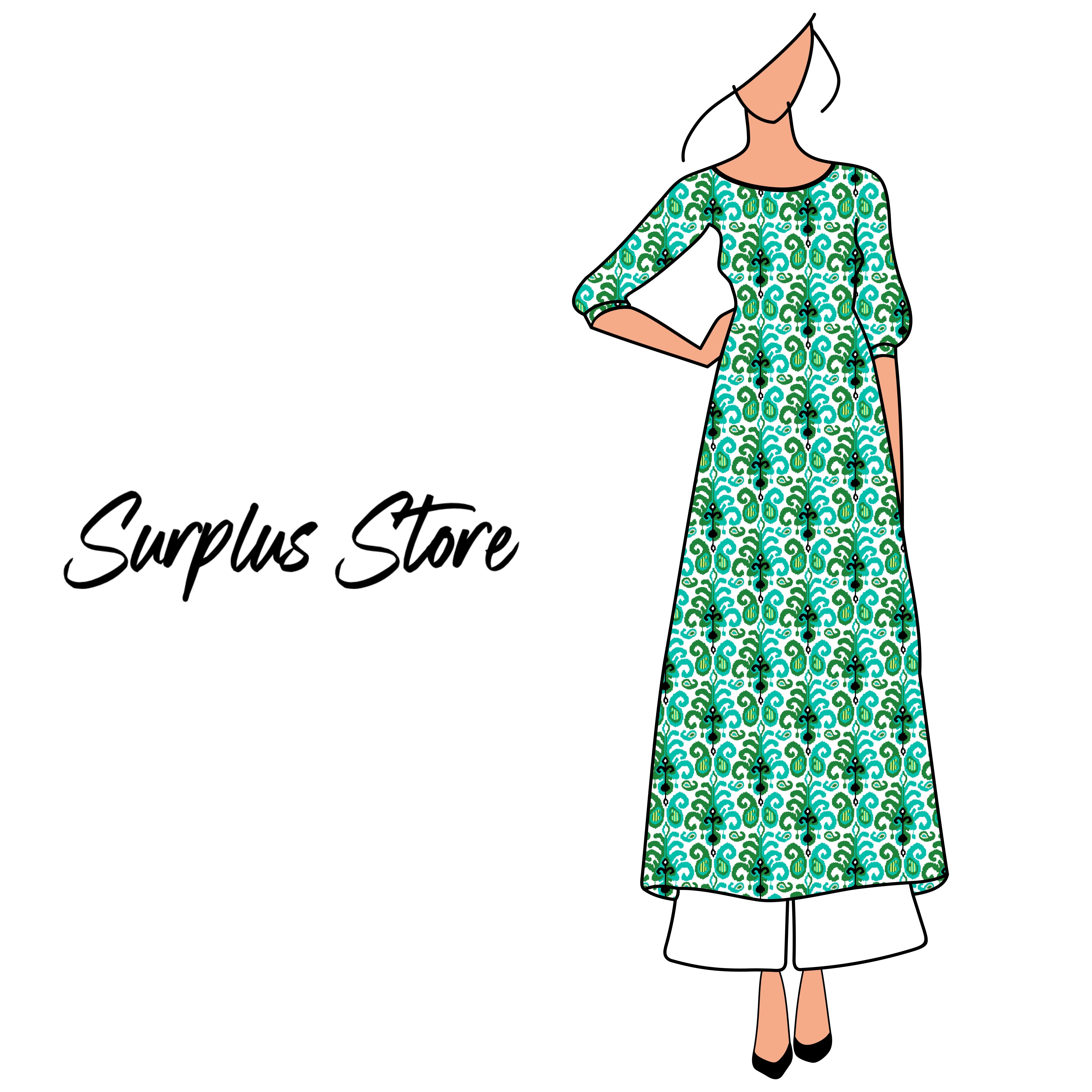 2 Piece Unstitched Textured Printed Lawn Suit (LD018-2P)