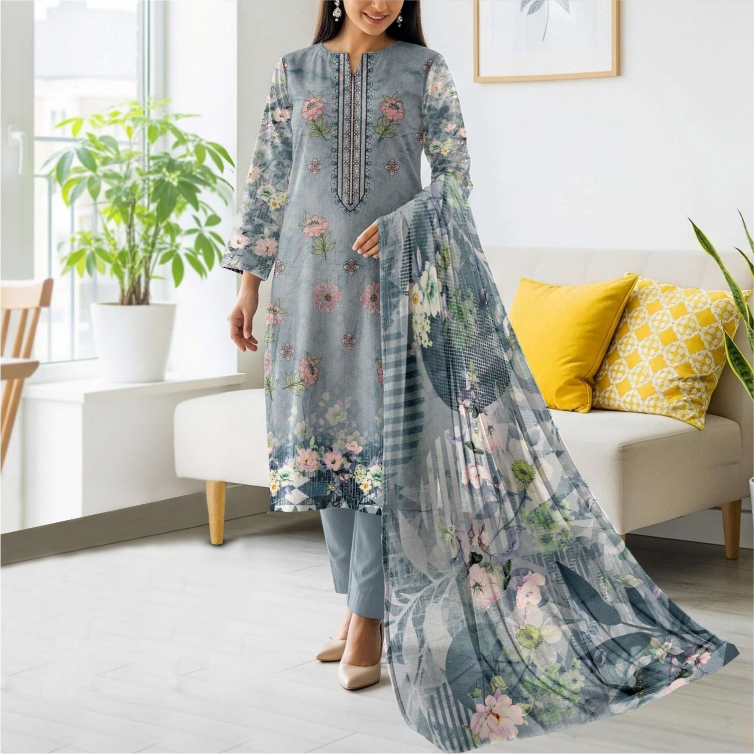 3 Piece Karandi Embroidered Suit (KRE002-3P)