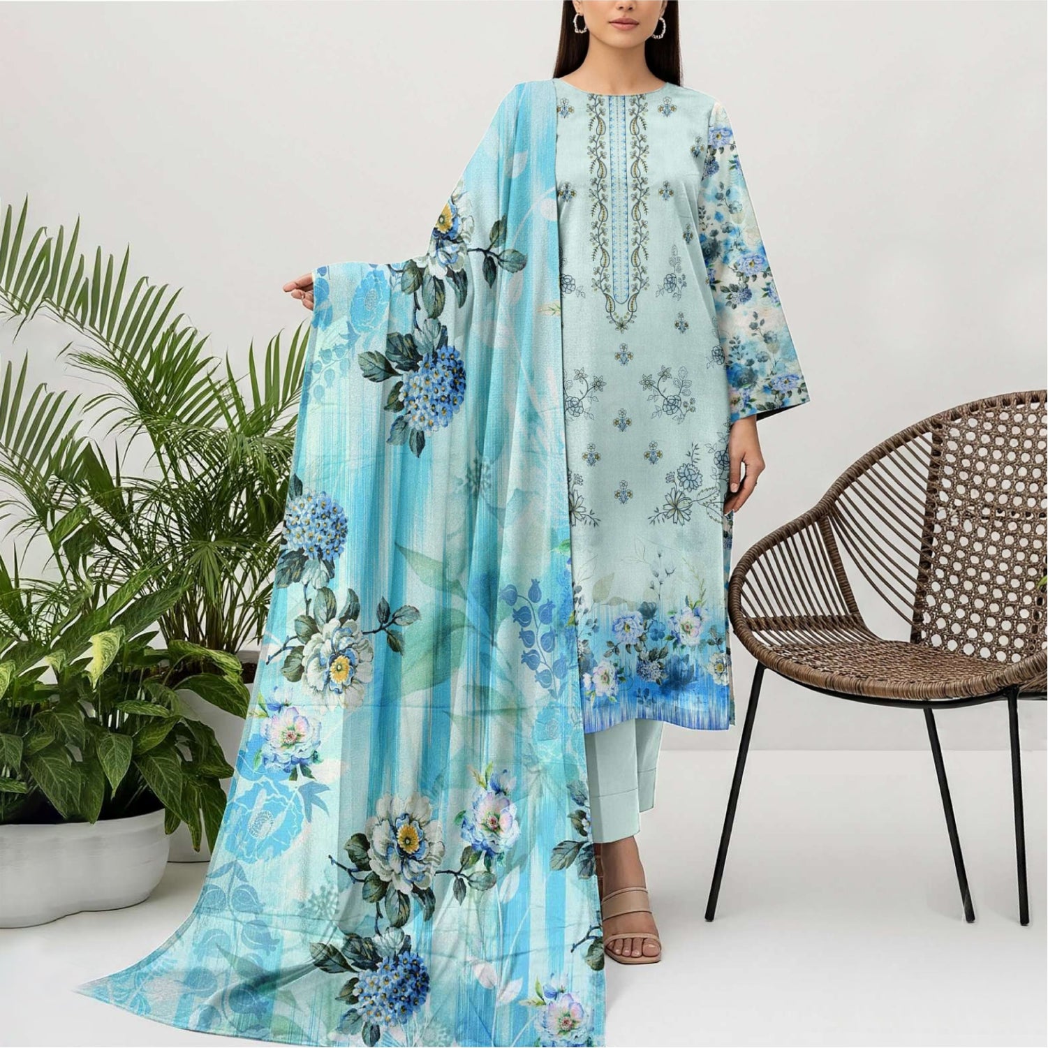 3 Piece Karandi Embroidered Suit (KRE007-3P)