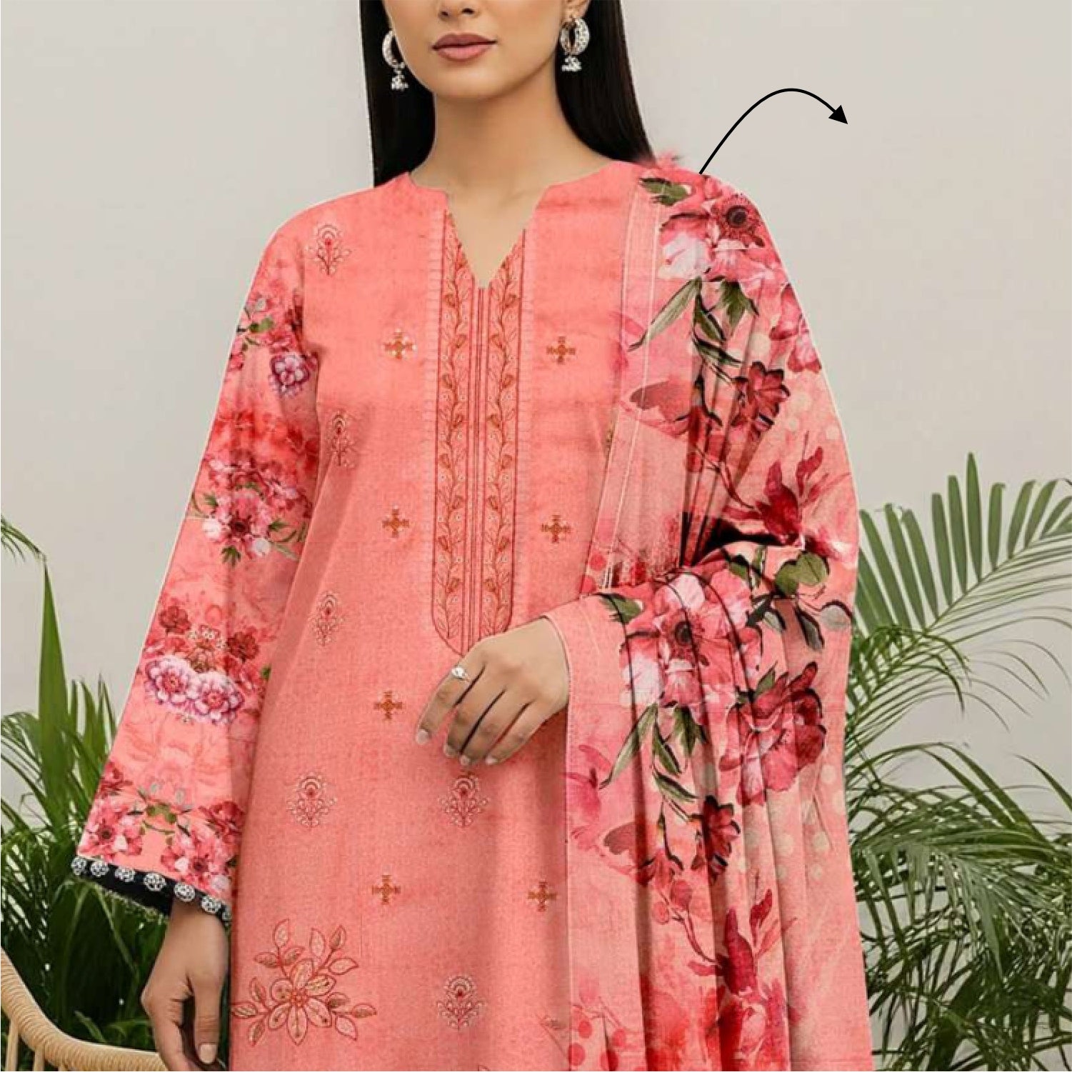 3 Piece Karandi Embroidered Suit (KRE008-3P)