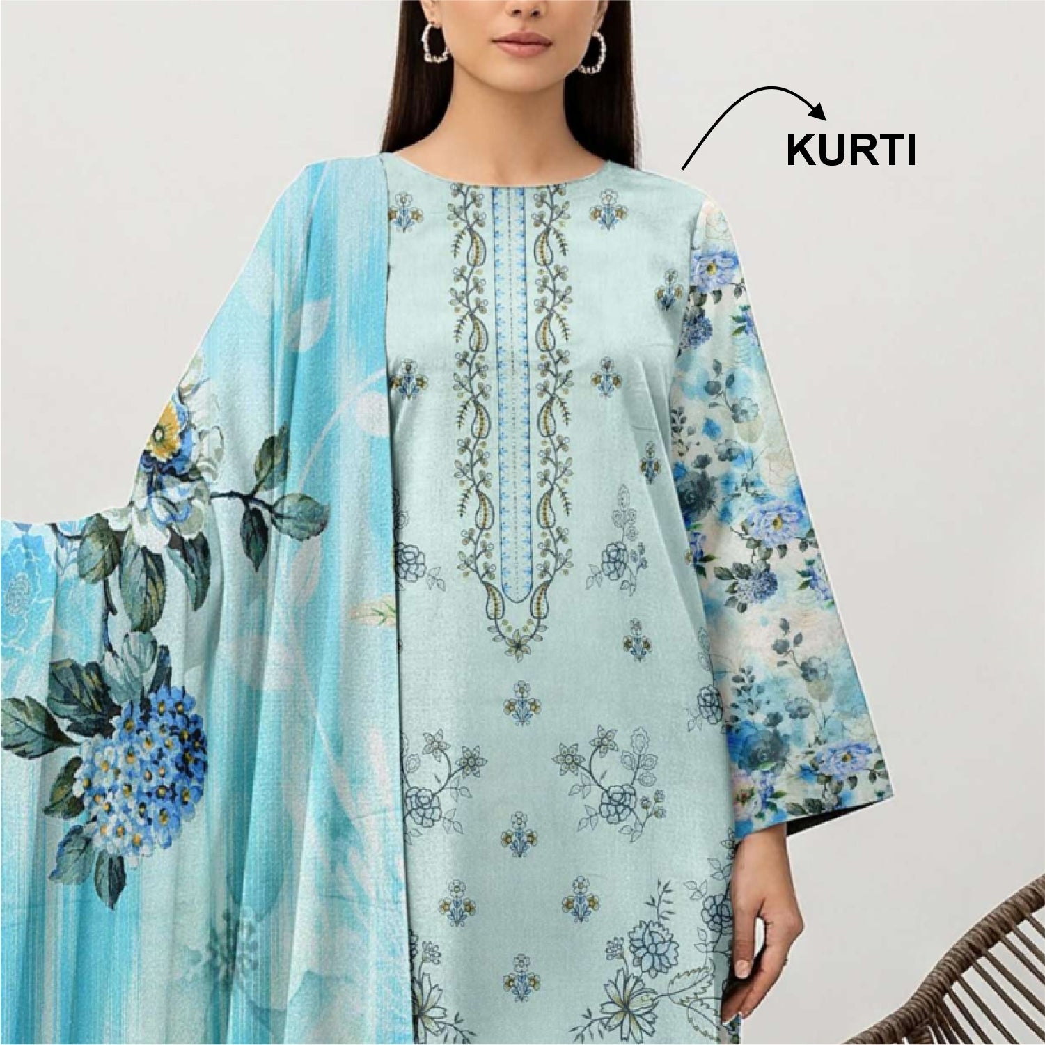 3 Piece Karandi Embroidered Suit (KRE007-3P)