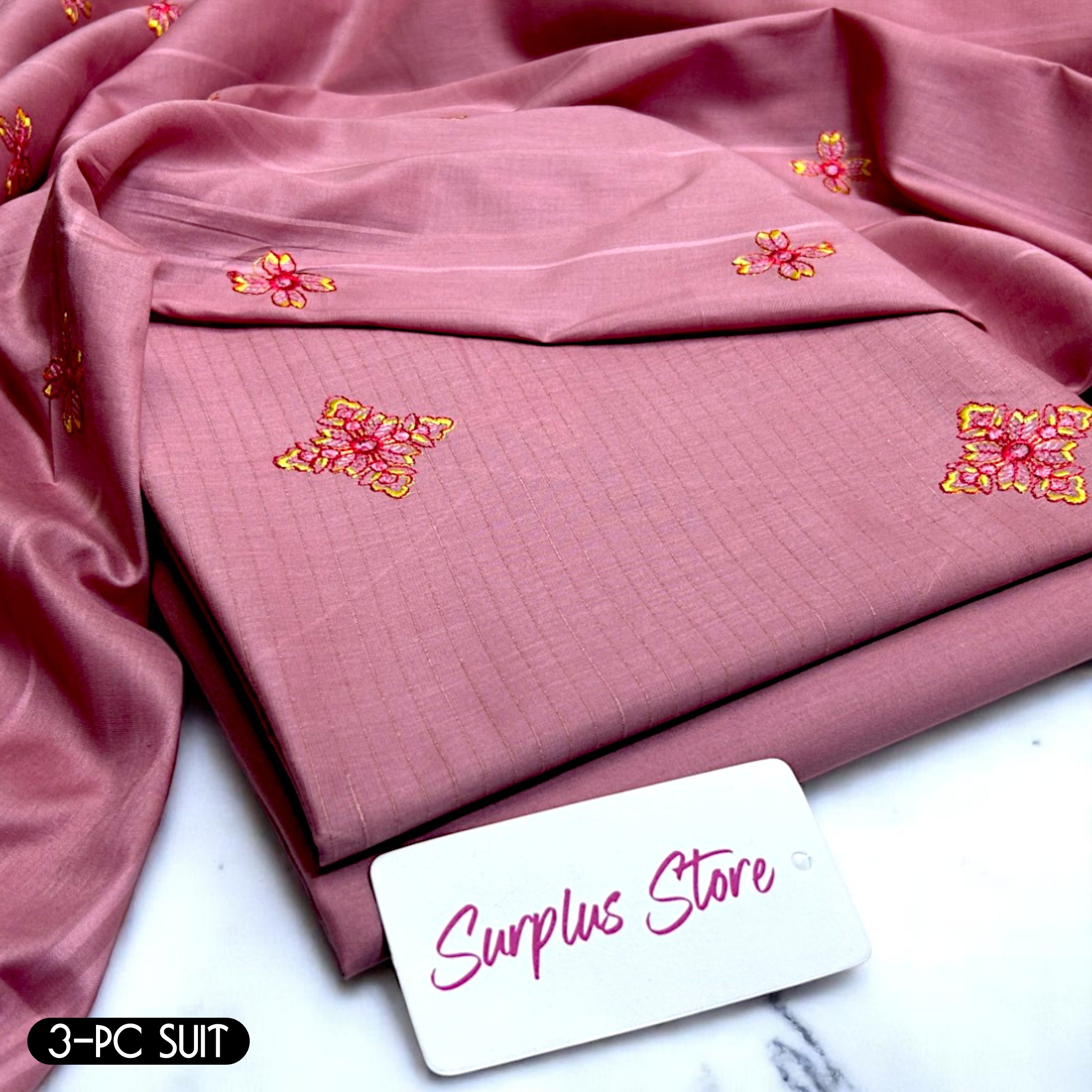 3 Piece Embroidered Unstitched Lawn Suit (LE009-3P)